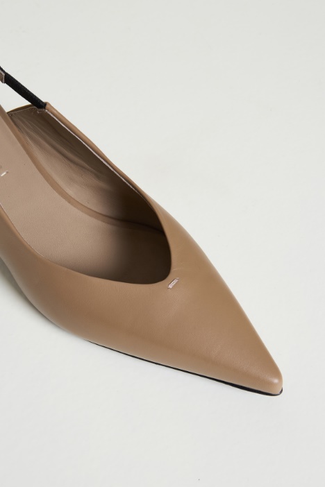 Slingback in pelle