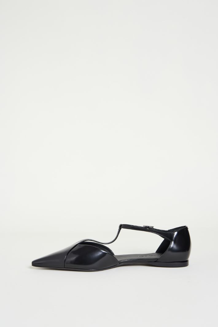 Brushed leather ballet flats Intrend - 3