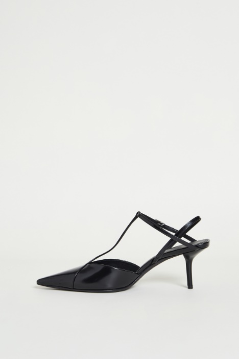Slingback in pelle spazzolata