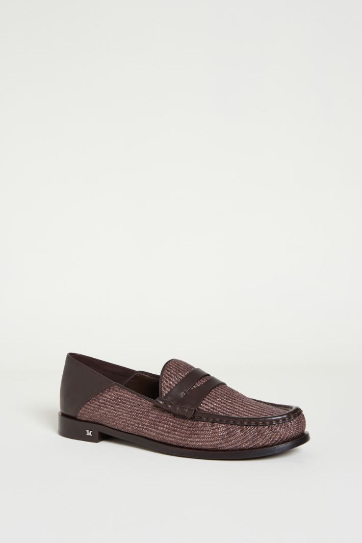 Raffia-effect loafers Intrend - 2
