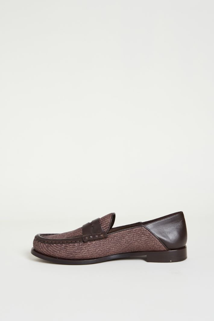 Raffia-effect loafers Intrend - 3