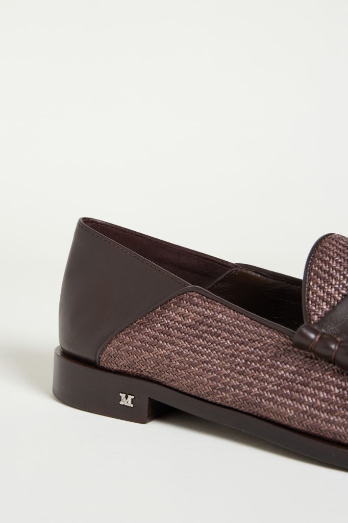 Raffia-effect loafers Intrend - 4