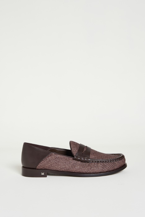 Raffia-effect loafers Intrend
