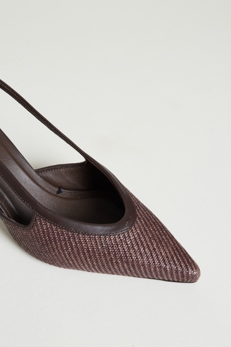 Décolleté effetto rafia