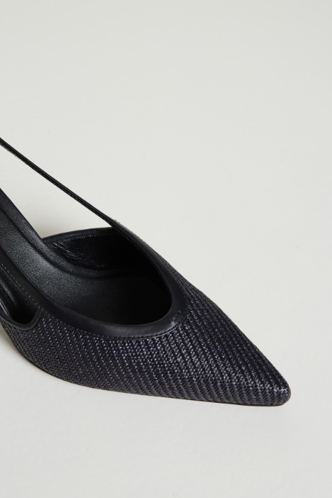 Décolleté effetto rafia