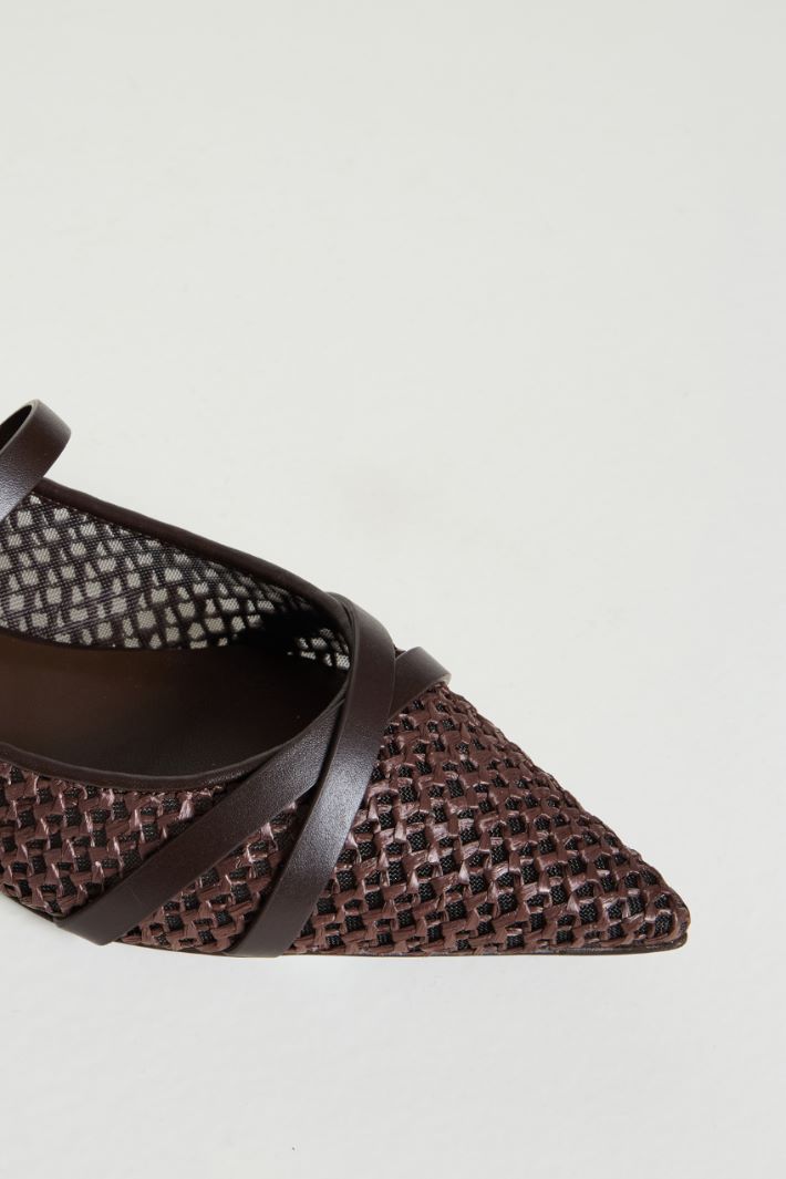 Raffia-effect ballet pumps Intrend - 4