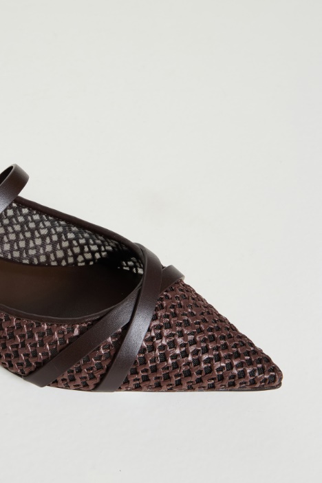 Ballerina effetto rafia