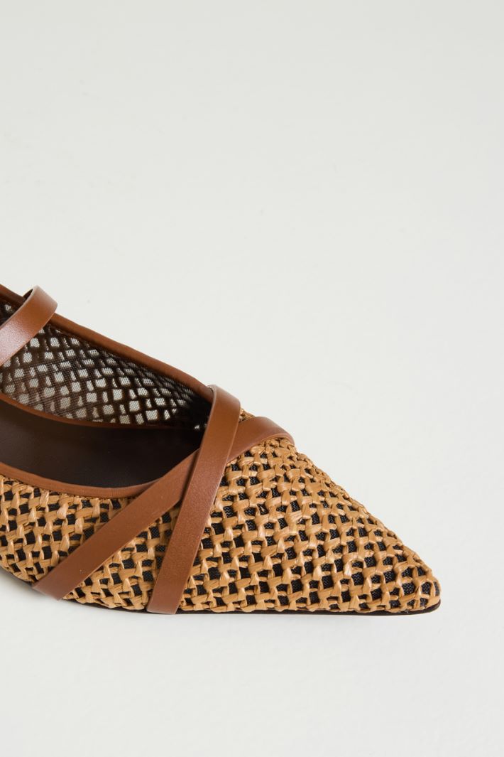 Raffia-effect ballet pumps Intrend - 4