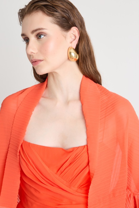 Coprispalle in tessuto plissè