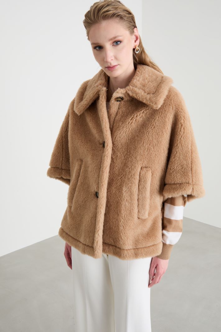 Alpaca and wool blend cape Intrend - 2