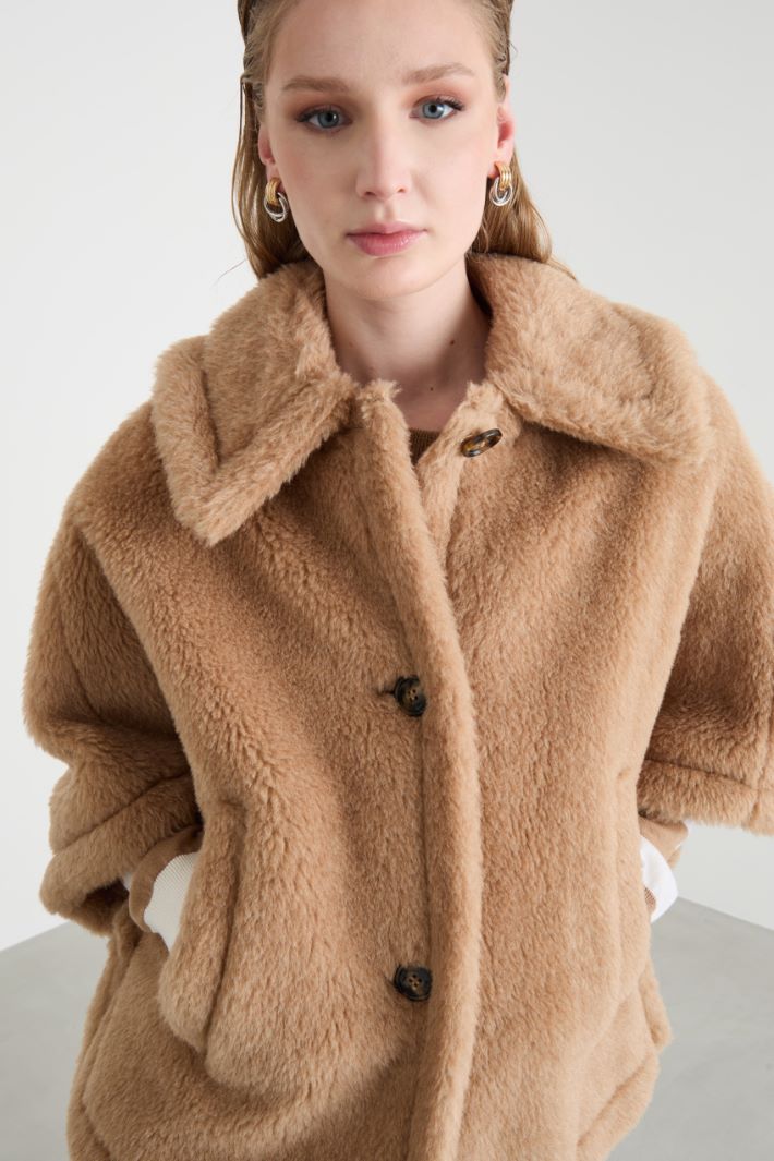 Alpaca and wool blend cape Intrend - 3