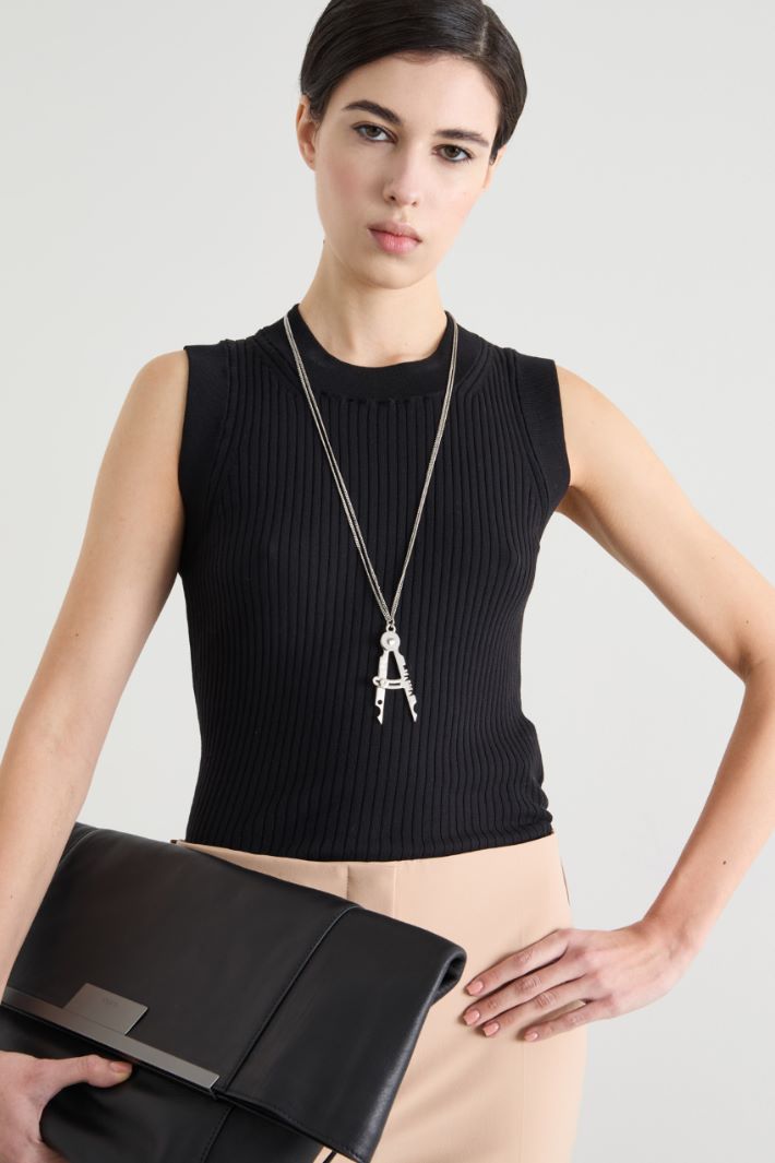 Long metal pendant necklace Intrend - 3