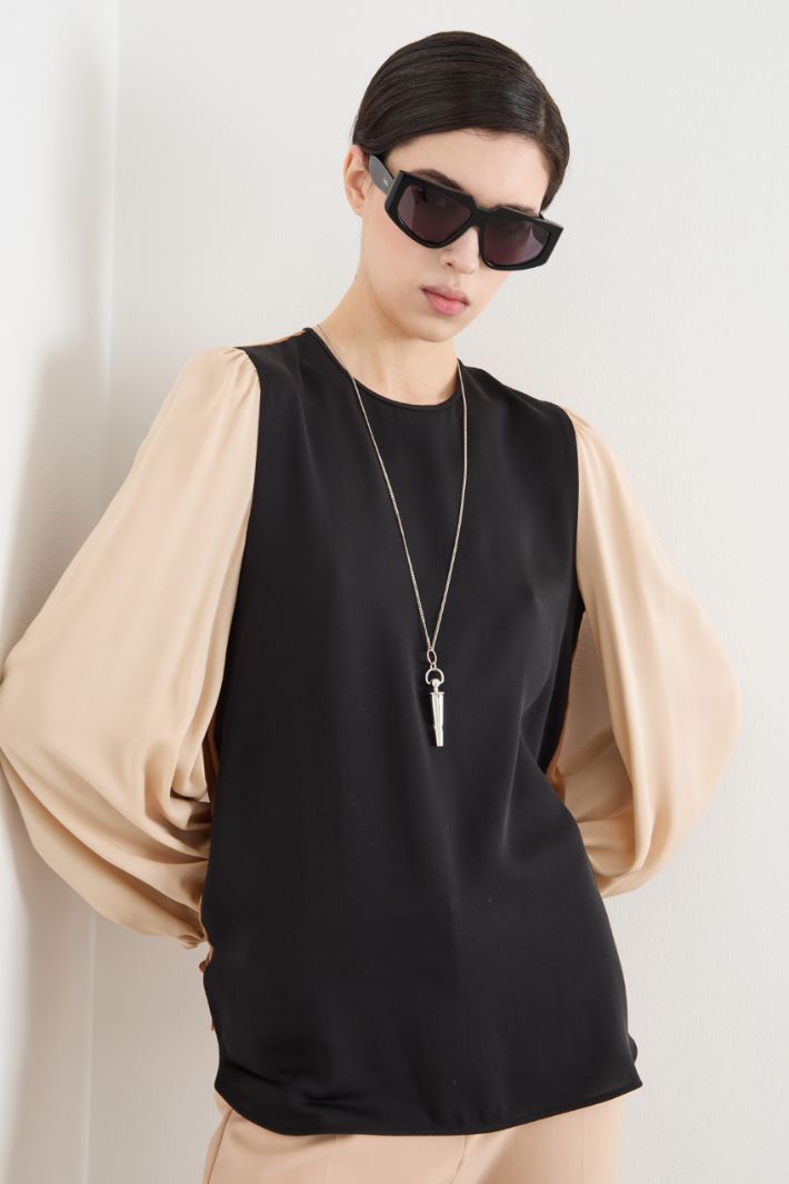 Long metal pendant necklace Intrend - 3