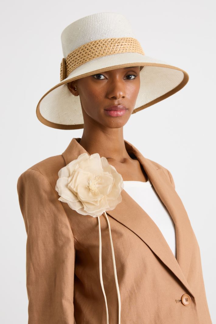 Silk flower brooch Intrend - 3