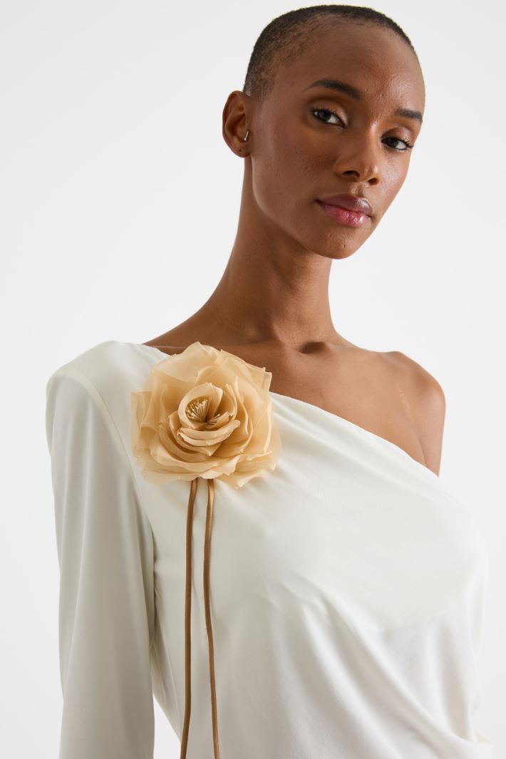 Silk flower brooch Intrend - 3