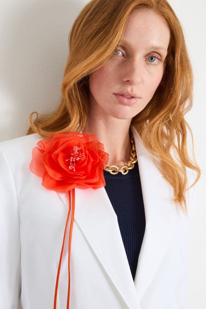 Silk flower brooch Intrend - 3