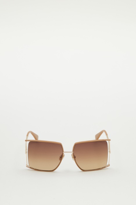 Occhiali da sole squadrati in metallo Intrend
