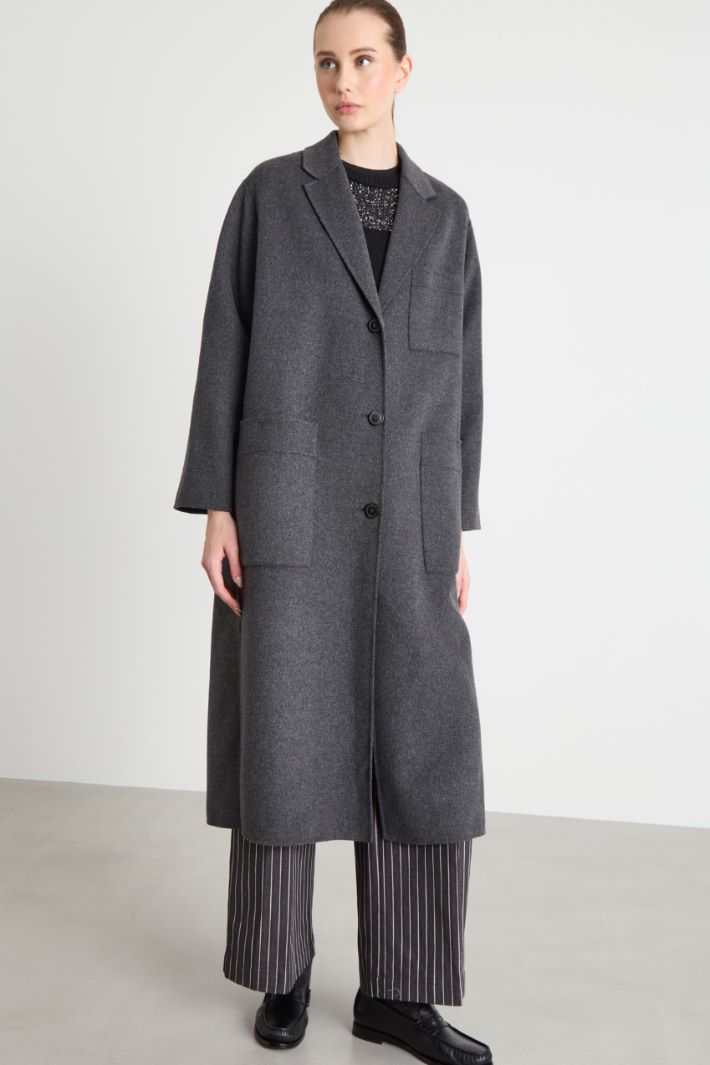 Long single-breasted coat Intrend - 2