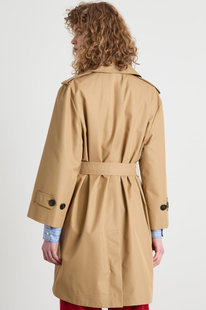 Double-breasted trench coat in water-repellent gabardine Intrend - 4