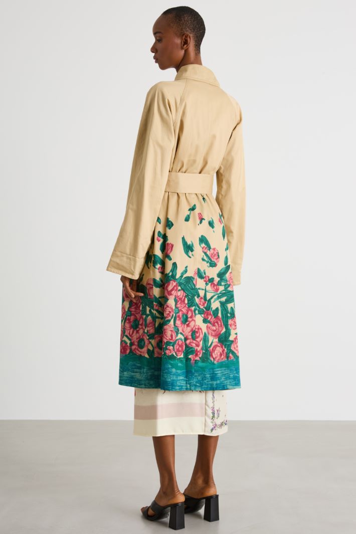 Water-repellent cotton gabardine trench coat Intrend - 4