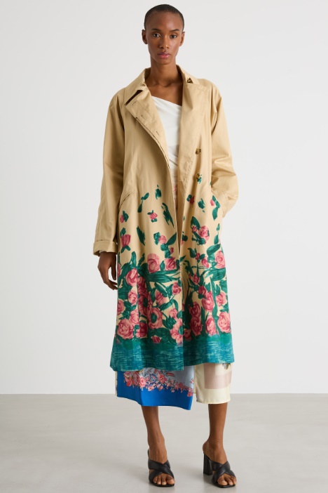 Trench in gabardina di cotone antigoccia