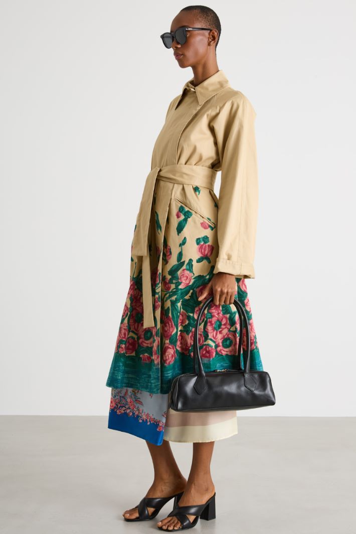 Water-repellent cotton gabardine trench coat Intrend