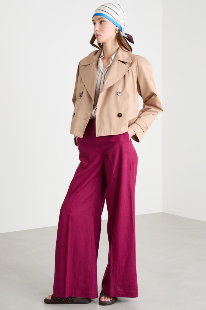 Trench crop de doble botonadura Intrend