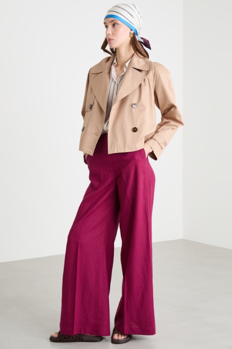 Trench crop de doble botonadura Intrend