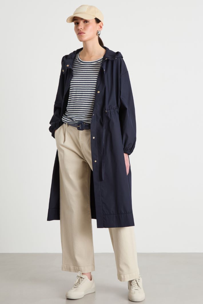Hooded drawstring raincoat Intrend