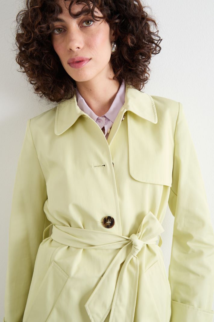Water-repellent gabardine trench coat Intrend - 3
