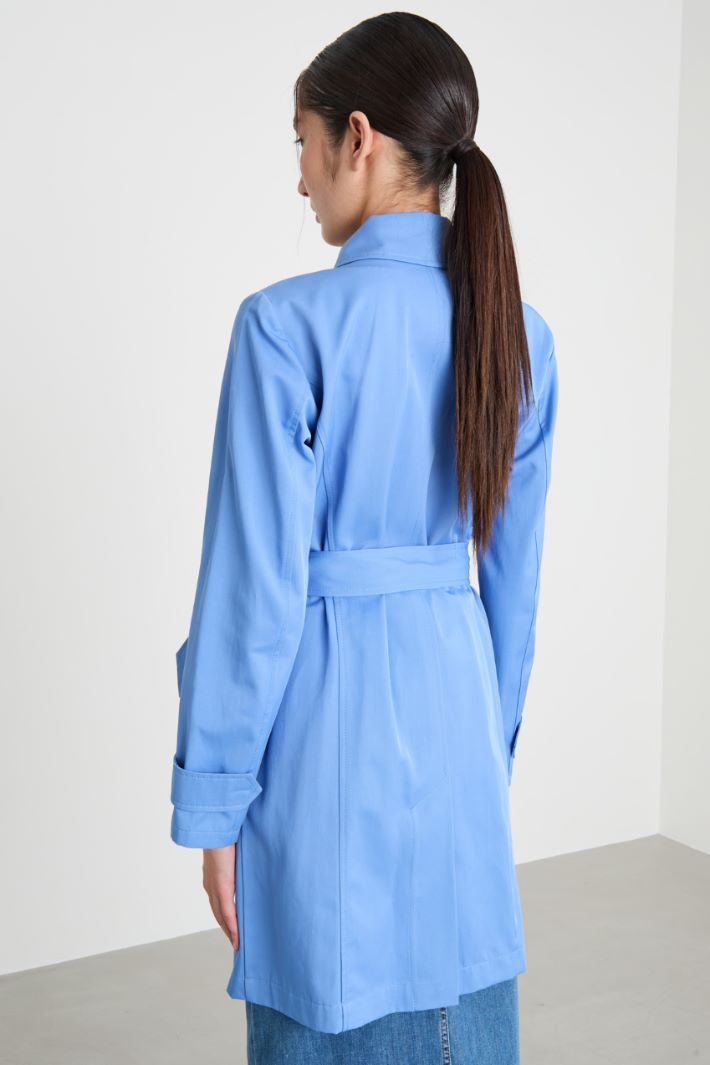Water-repellent gabardine trench coat Intrend - 4
