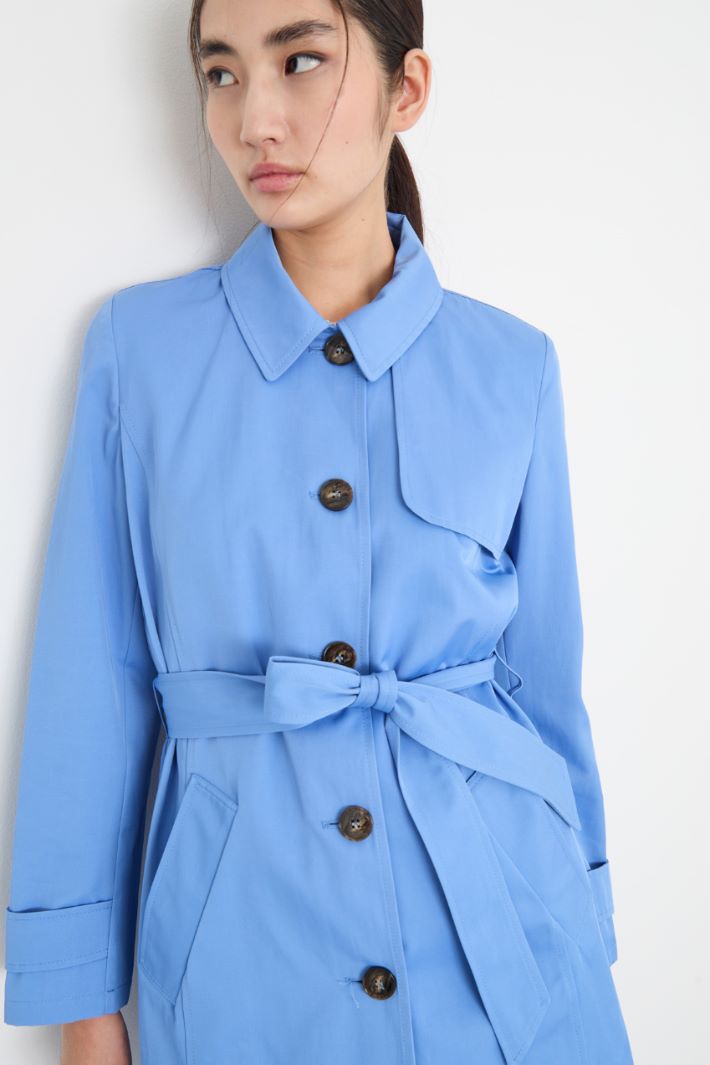 Water-repellent gabardine trench coat Intrend - 3