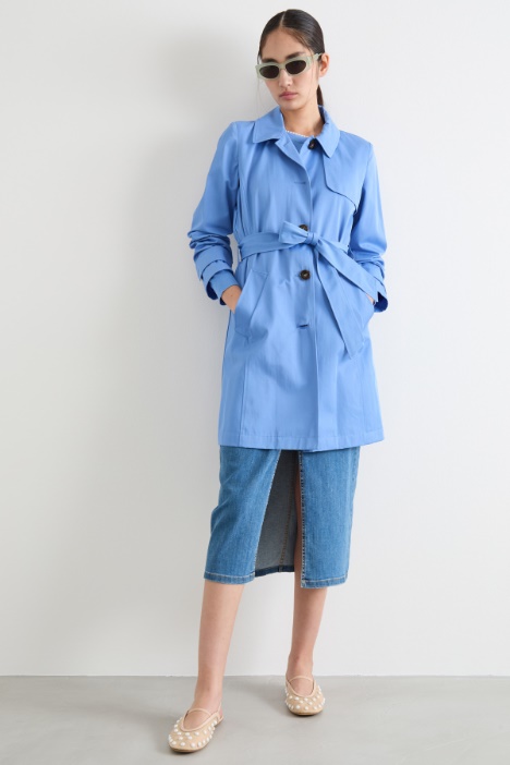 Water-repellent gabardine trench coat Intrend