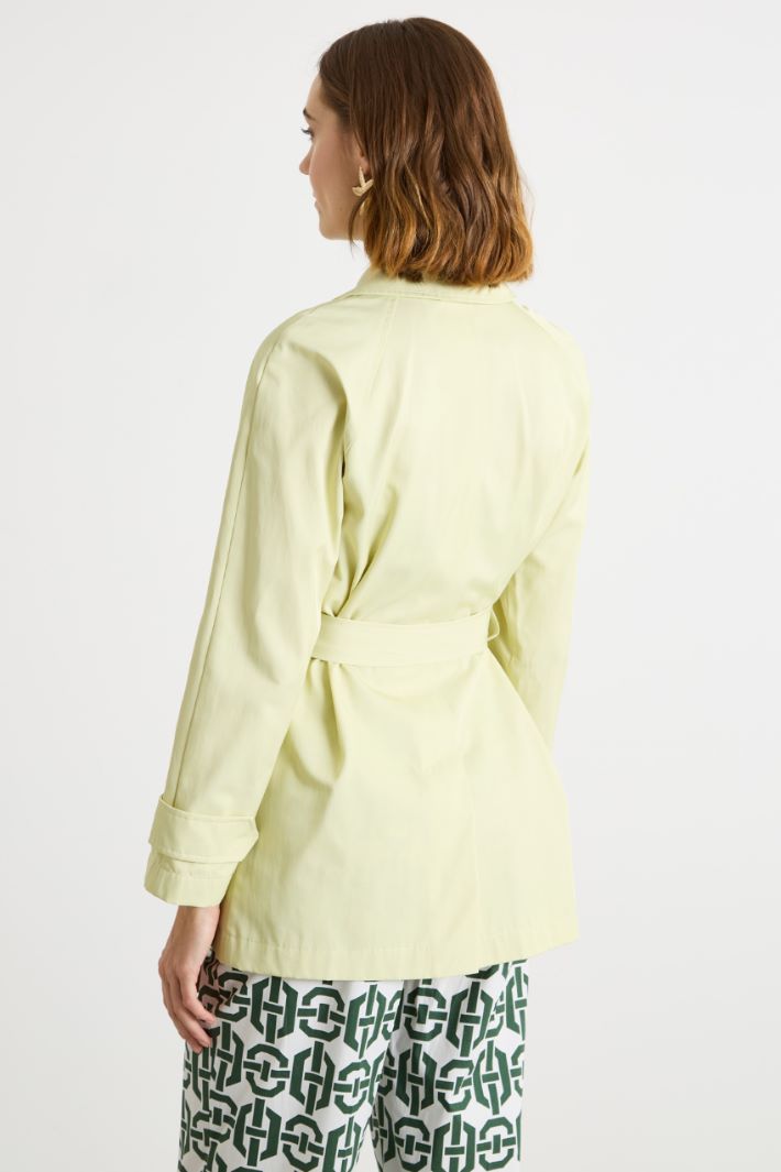 Short water-repellent gabardine trench Intrend - 4