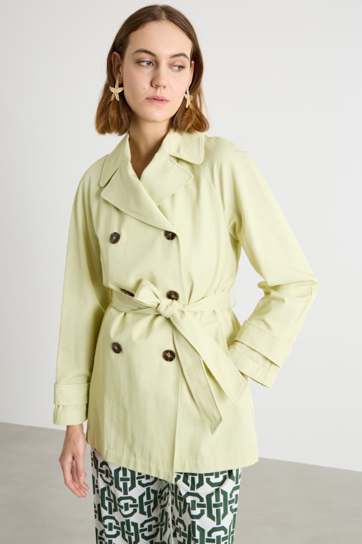 Short water-repellent gabardine trench Intrend - 2