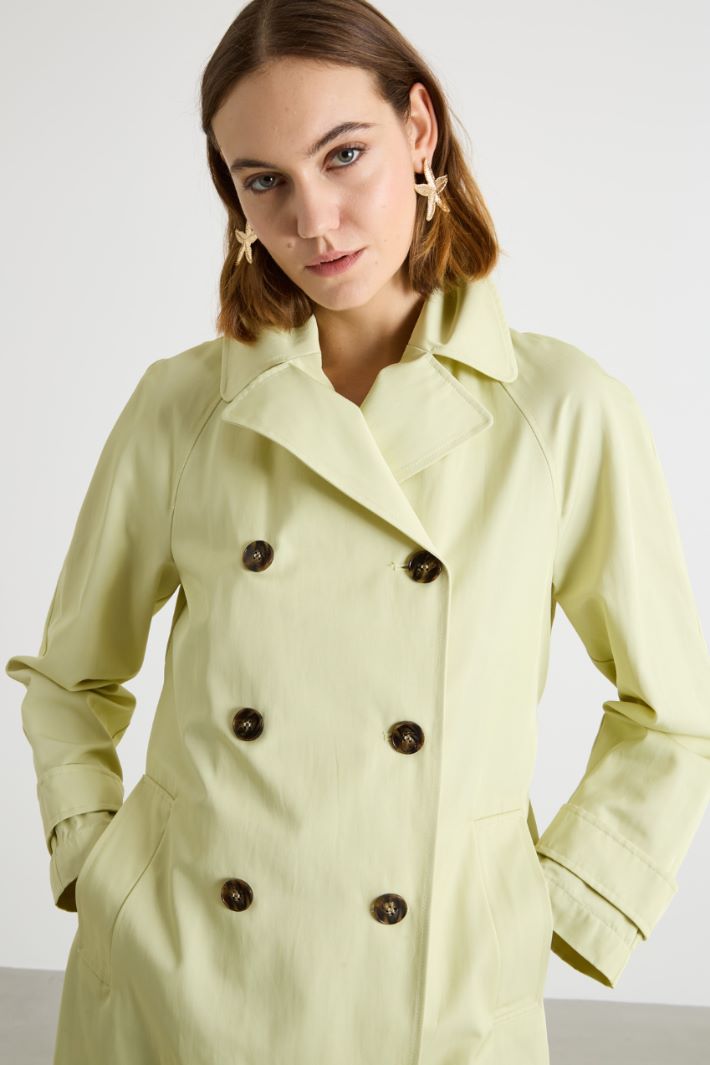 Short water-repellent gabardine trench Intrend - 3