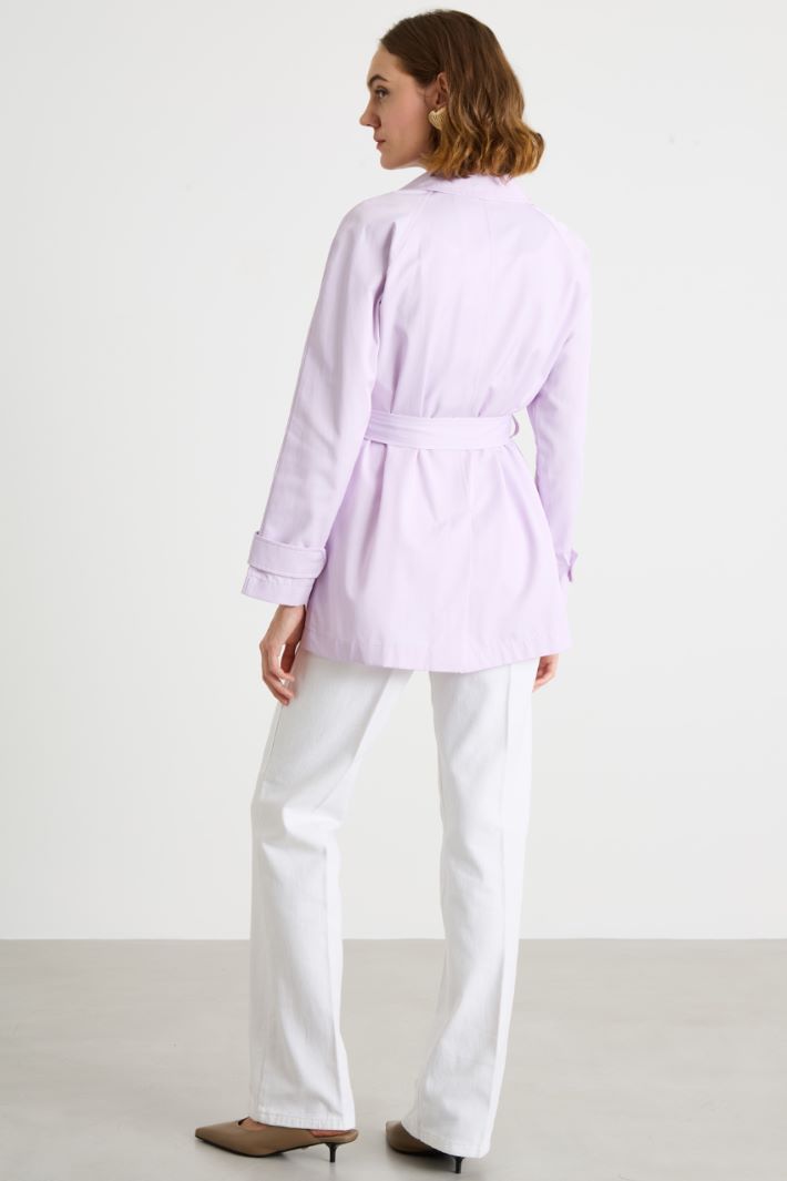 Short water-repellent gabardine trench Intrend - 4