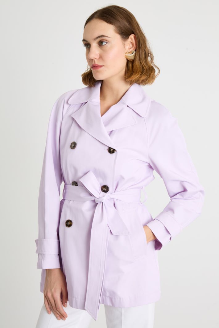 Short water-repellent gabardine trench Intrend - 2