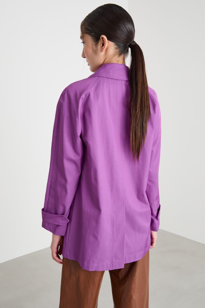 Short water-repellent gabardine trench Intrend - 4