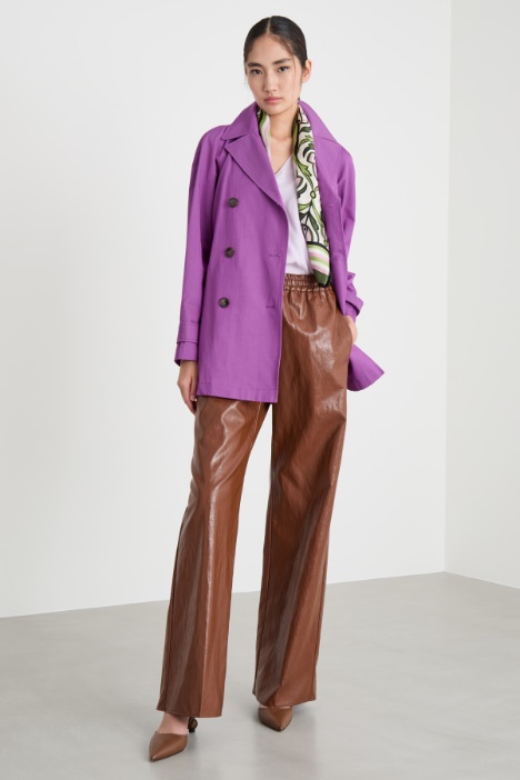 Short water-repellent gabardine trench Intrend