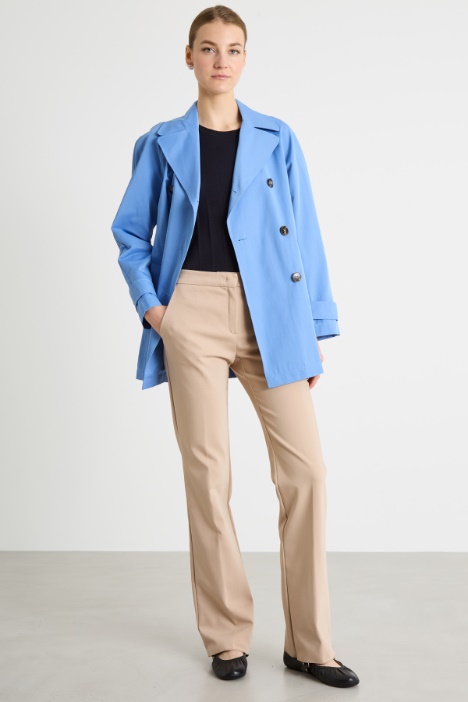 Short water-repellent gabardine trench Intrend