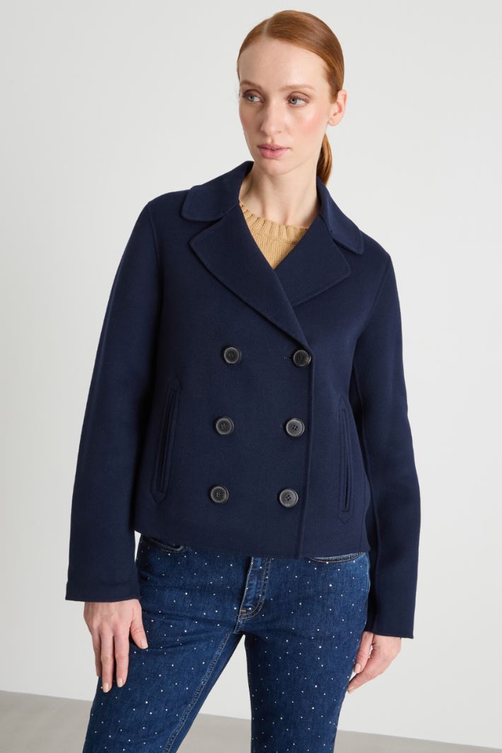 Double-Breasted Caban in Double-Faced Wool Intrend - 2