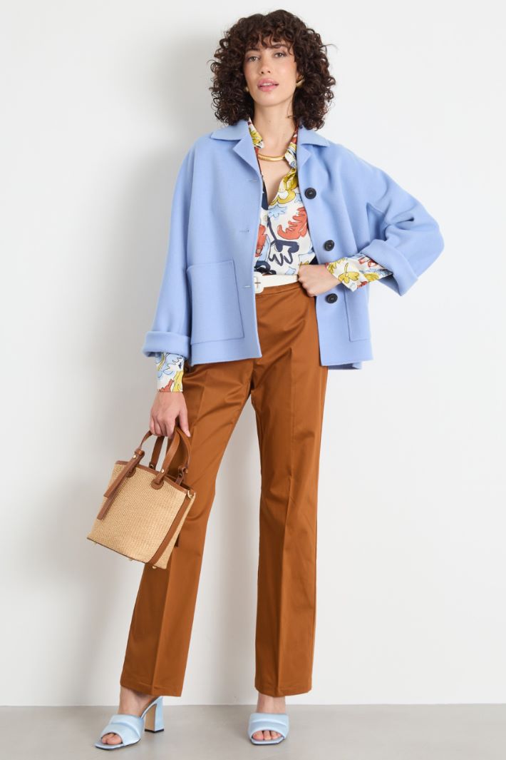 Single-breasted jacket with patch pockets Intrend