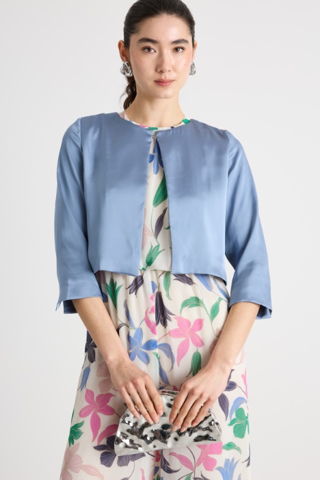 Cropped satin jacket Intrend