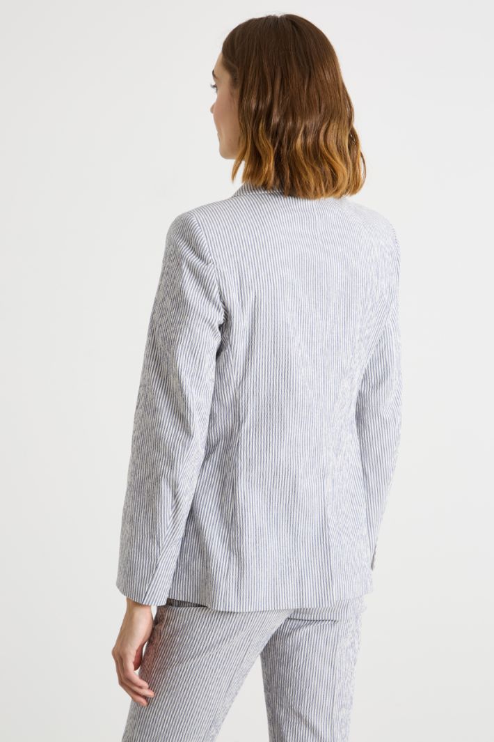 Seersucker blazer Intrend - 4