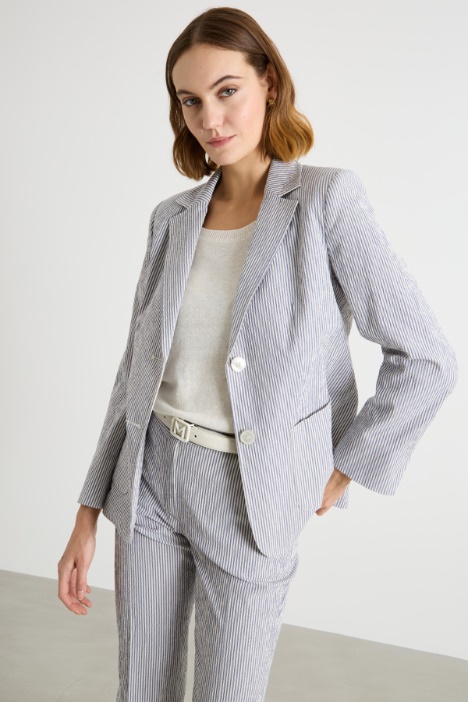 Seersucker blazer Intrend