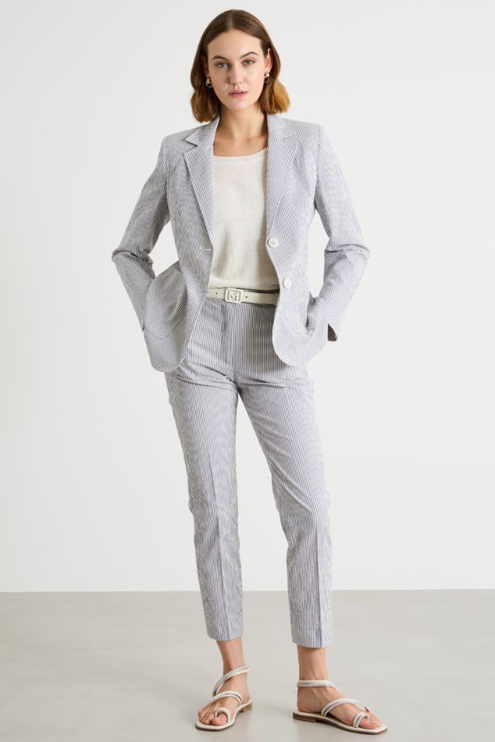 Seersucker blazer Intrend