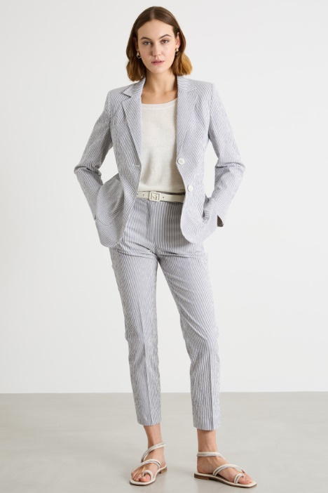 Seersucker blazer Intrend