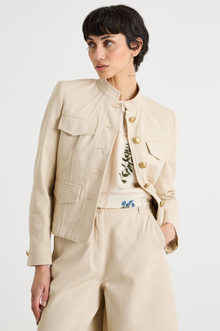 Multi-pocket gabardine jacket Intrend - 2