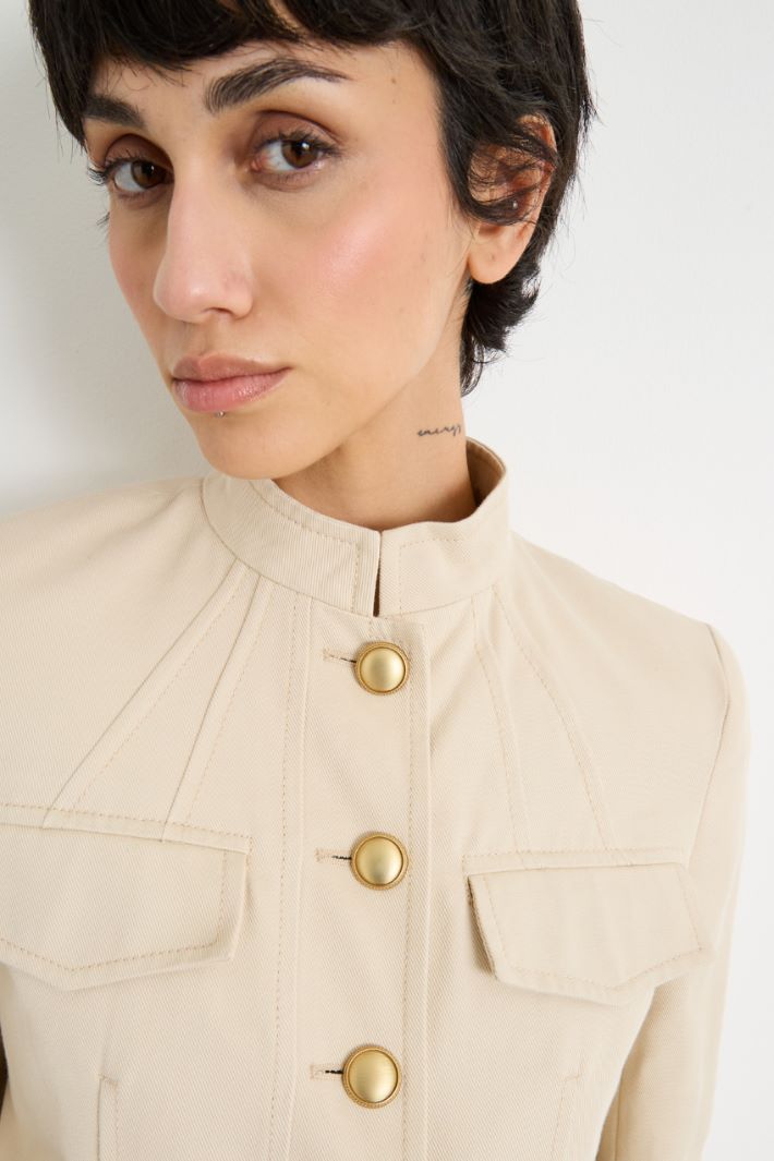 Multi-pocket gabardine jacket Intrend - 3